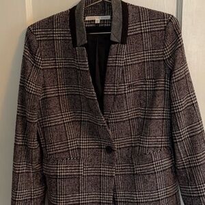 Veronica Beard Black and Gray Plaid Jacket